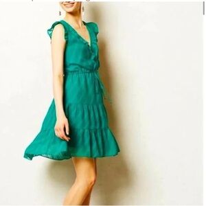 Anthropologie HD in Paris green dress size 8